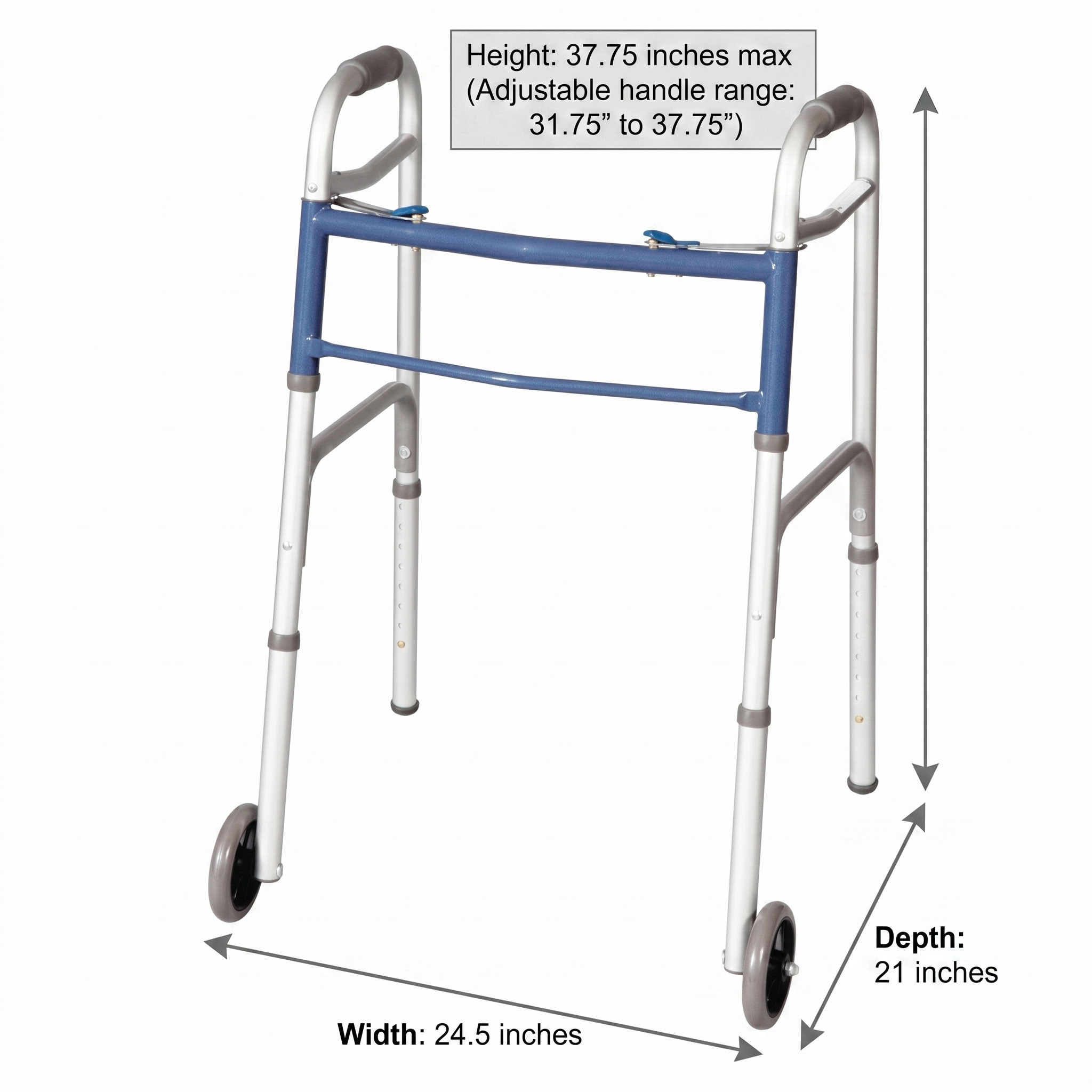 Carex Walker Detailed Dimensions Blueprint