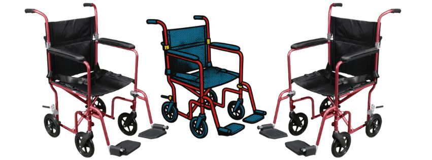 Drive Medical Deluxe Fly-Weight Aluminum Transport Chair