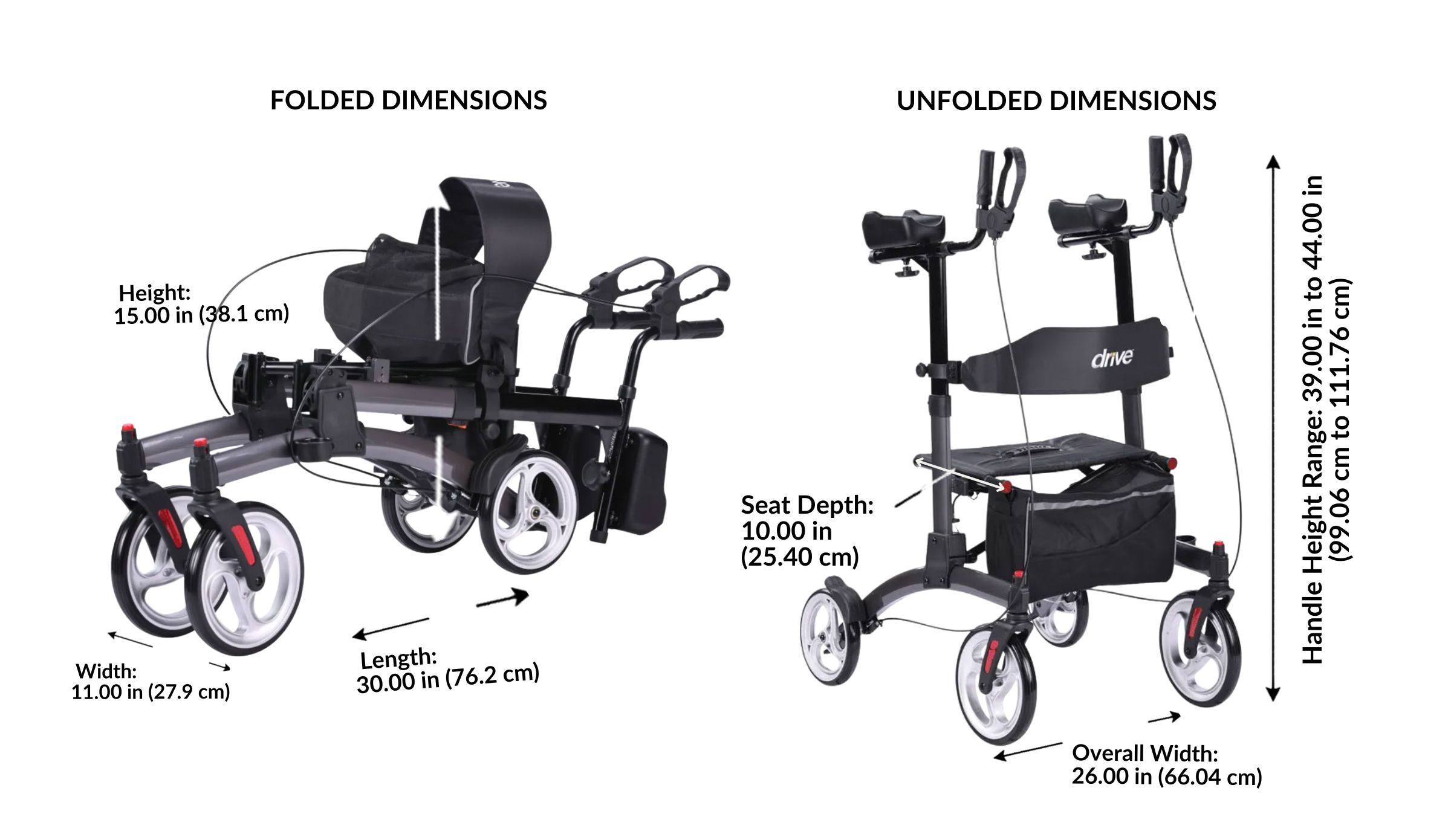 Side View of Elevate Upright Walker