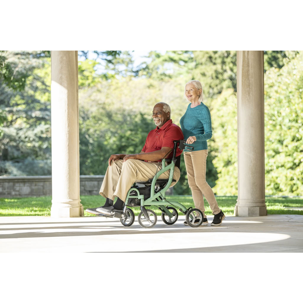 MD by Drive Fusion 2-in-1 Rollator / Transport Chair