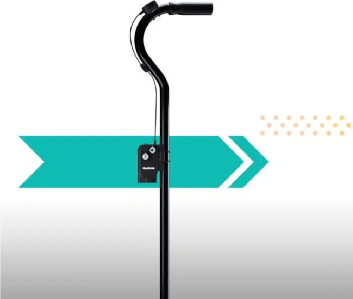 Attachable to any cane, walker, or trekking poles