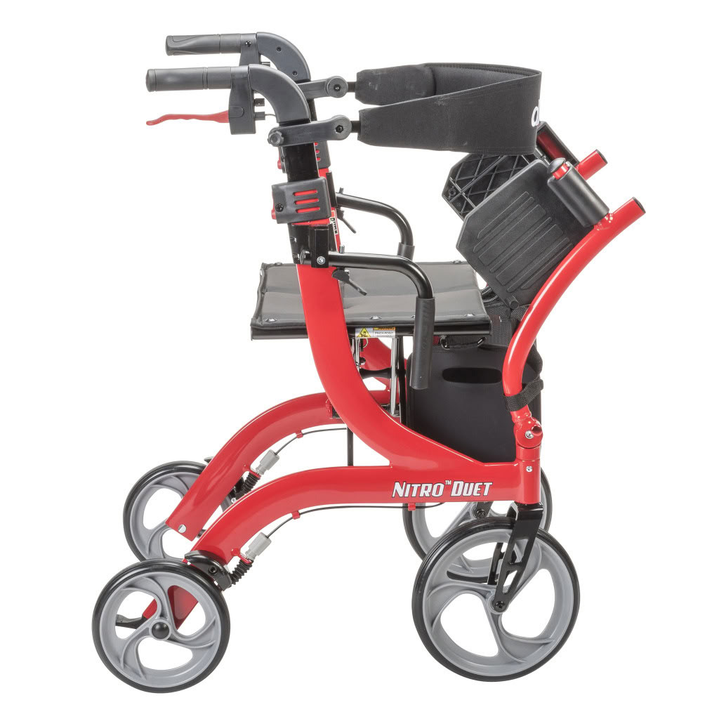 Rollator and transport chair in one