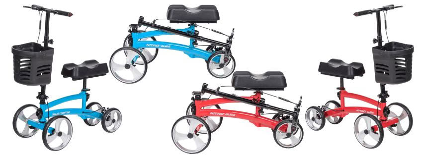 Drive Medical Nitro Glide Knee Walker in Premium Blue