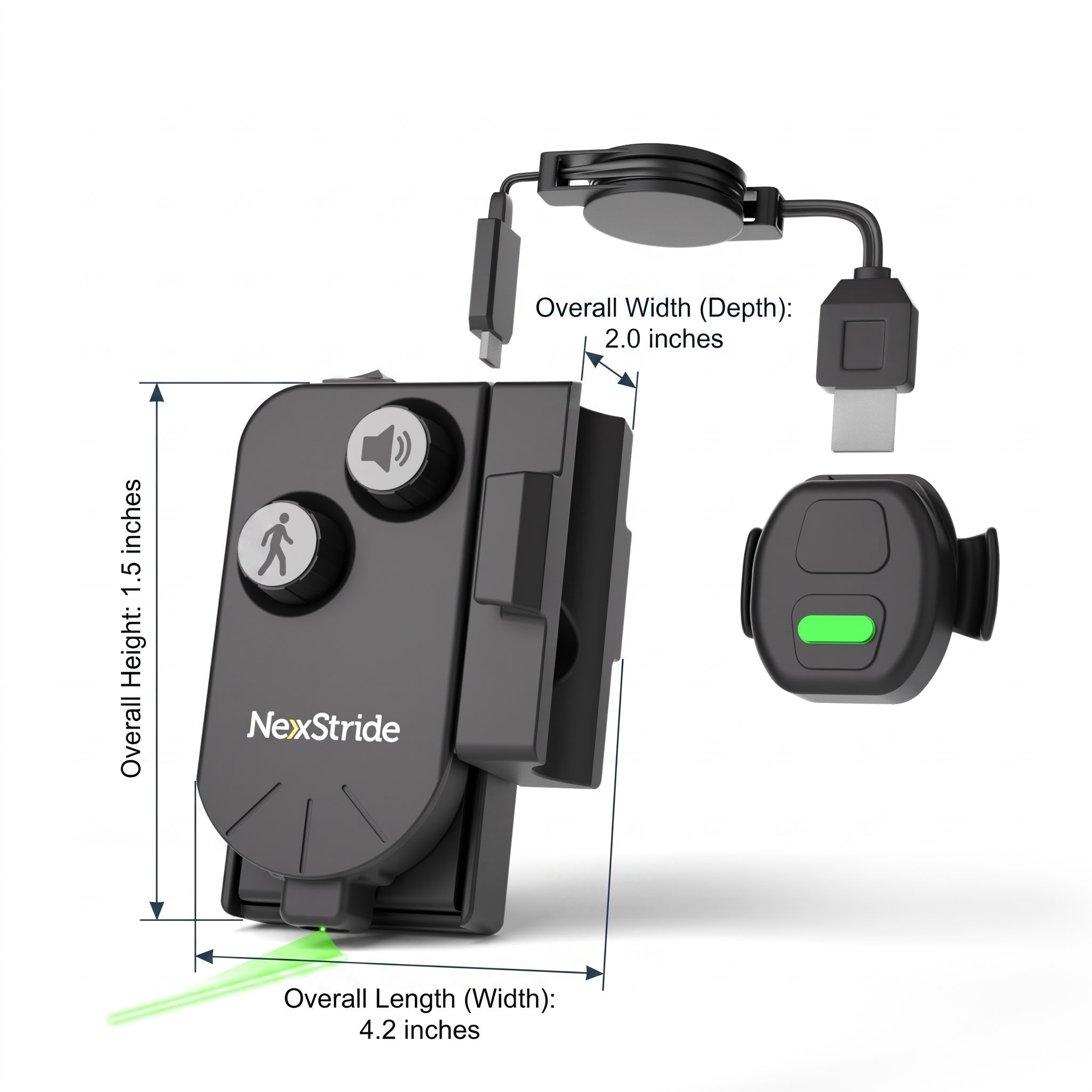 Cueing device dimensions