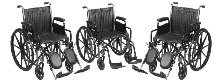 Drive Medical Silver Sport 2 Standard Lightweight Wheelchair