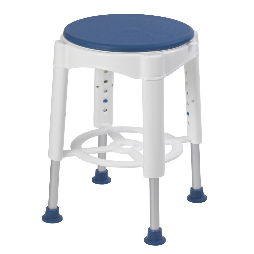 Drive Medical Swivel Seat Shower Stool with 360-degree rotating padded seat