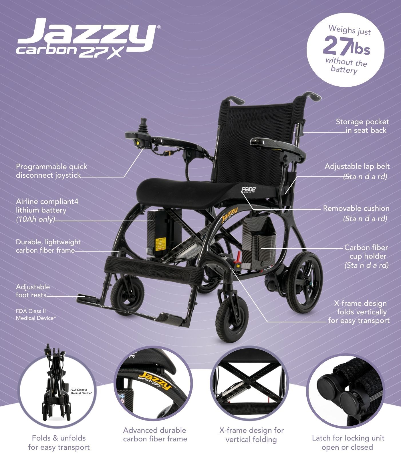 Jazzy Carbon 27X informational cover