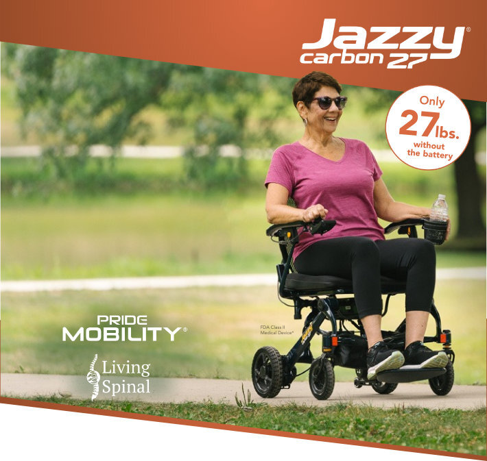 Jazzy Carbon 27 Power Wheelchair lightweight folding photo