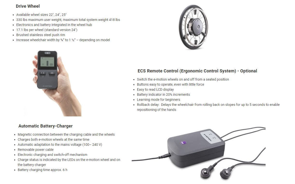 EMotion M25 Power Assist Wheelchair Wheels to Fit Your Budget