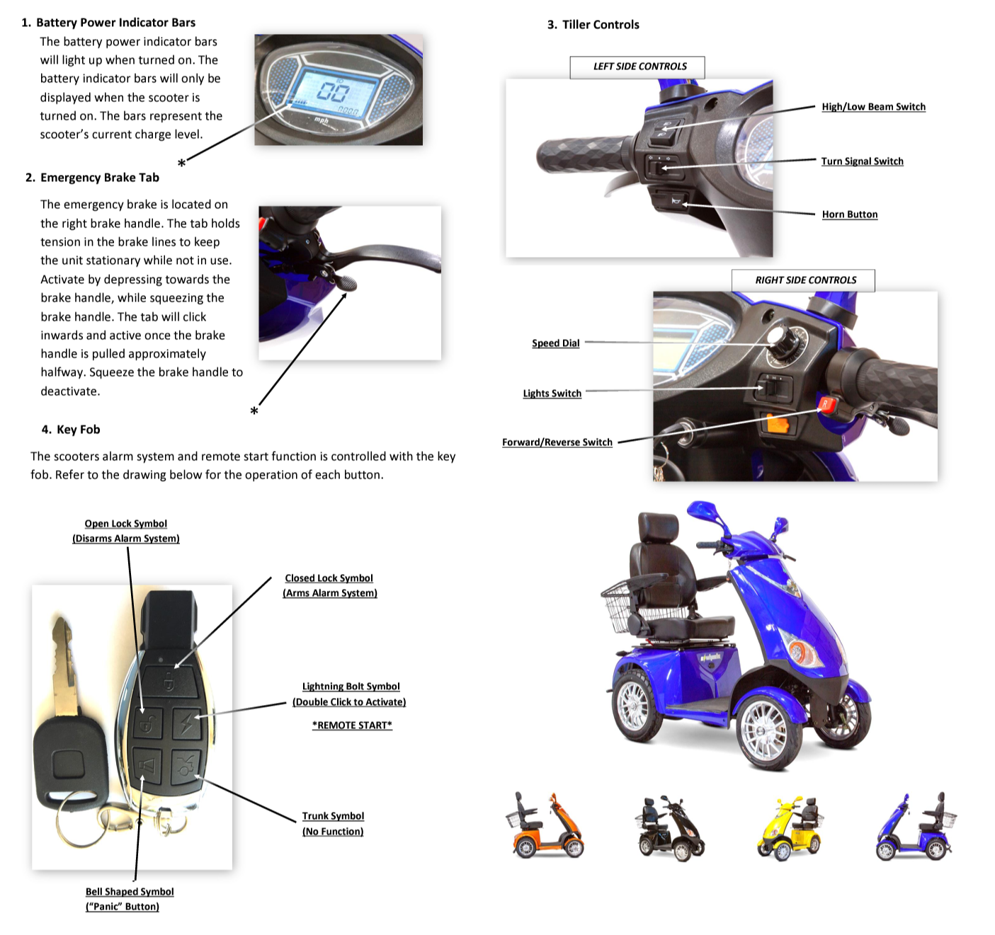 EW 72 Scooter Four Wheel Scooter by EWheels Living Spinal