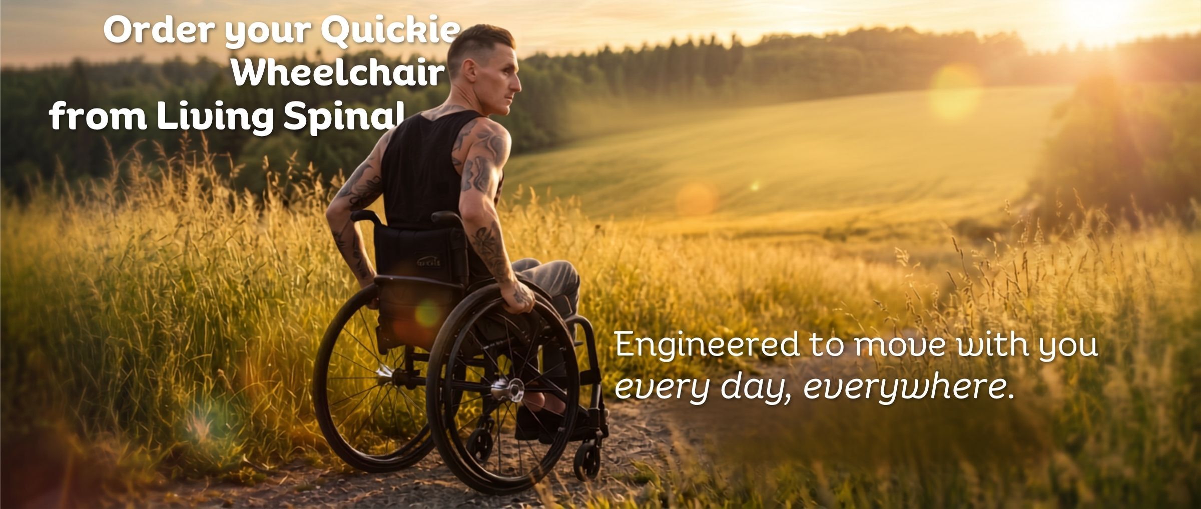 Order your Quickie wheelchair from Living Spinal &mdash; custom-fit manual mobility