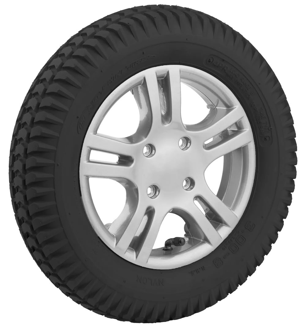 14x3 inch Complete Drive Wheel for Permobil, black finish