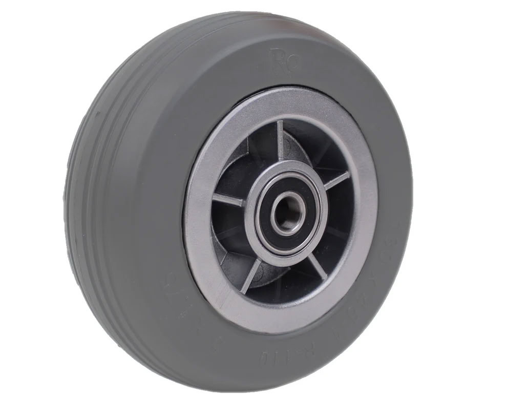 Silver Rim Grey Tread Caster Wheel