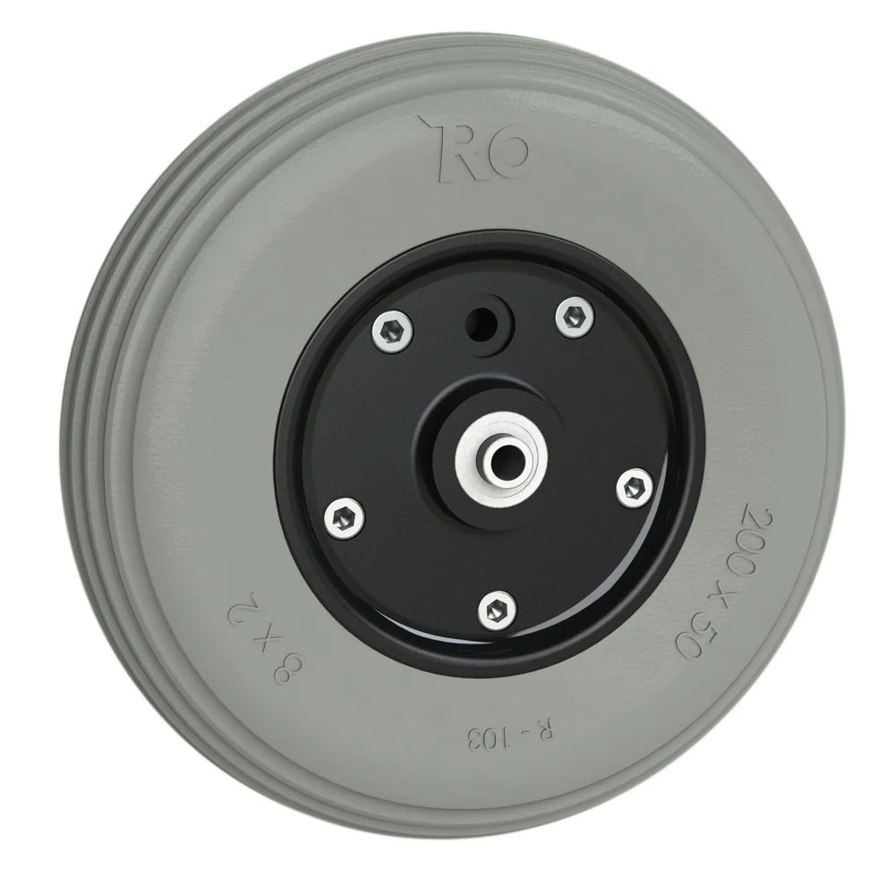 8x2.2 inch Caster Wheel Assembly - Grey