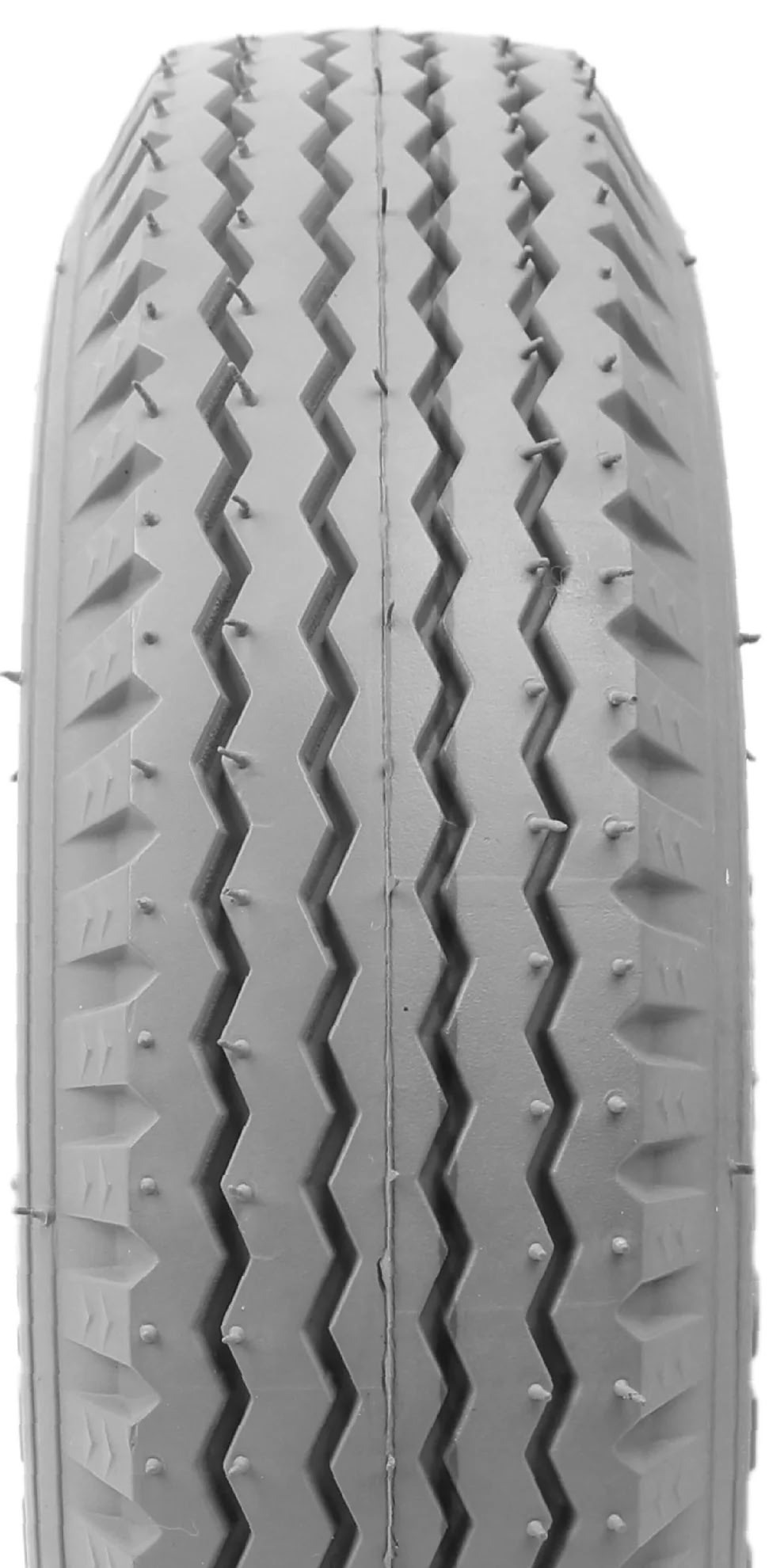 9 x 2 3/4 inch Sawtooth Tread Grey Tire