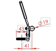 Black Aluminum Wheel Lock Dimensions