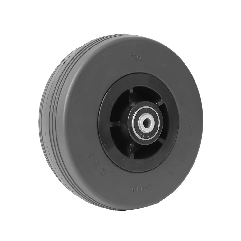 Charcoal dark grey poly tire caster wheel