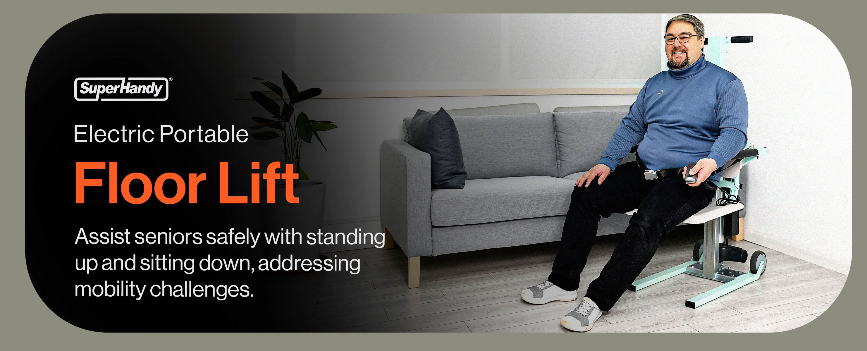 SuperHandy GoRise FC - Bariatric Electric Floor to Chair Lift