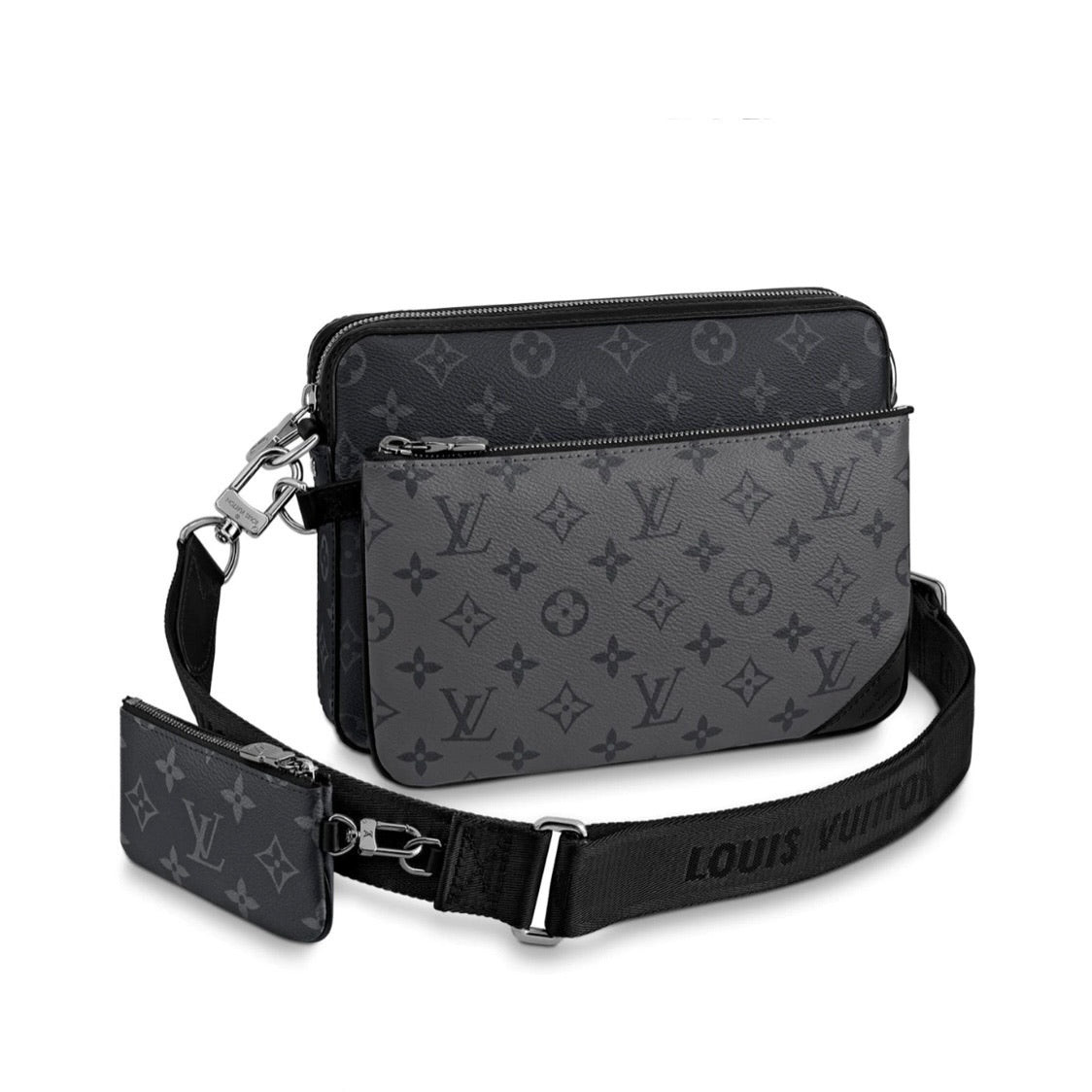 New Louis Vuitton Trio Messenger Monogram Eclipse Reverse