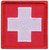 White Cross Red Morale Patch
