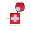 White Cross Red Morale Patch Dimensions