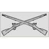 Infantry Crossed Rifle Window Decal 5" x 3.5"