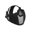 Black Steel Half Face mask with Ear Guard