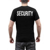 Black Two Sided Security T-Shirt Back View
