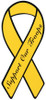 Support Our Troops Yellow Ribbon 8" Magnet