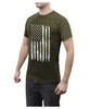 Distressed Athletic Fit US Flag T-Shirt