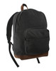 Vintage Cavas Teardrop Backpack with Leather Accents  Black/Brown