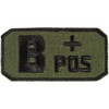 Blood Type Patch B Positive Olive Drab