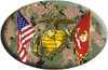 US Marines EGA Woodland Digital Car Magnet