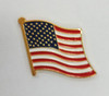 American Flag Lapel Pin Gold Border