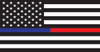 American Flag Thin Blue & Red Line Decal