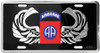 82nd Airborne CSIB License Plate 82nd Airborne CSIB License Plate
