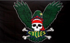 Motorcycle Skull & Crossbones 3x5 Flag