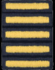 Army Overseas Bars Gold on Blue (Individual)