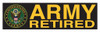 Army Retired Bumper Sticker with Crest