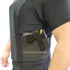 Ballistic Plate Carrier T-Shirt side with holster