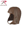 WWII Style Brown Leather Pilot Helmet