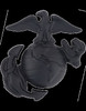USMC Enlisted Service Cap Device (Screw Post) Subdued