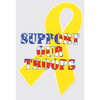 Yellow Ribbon Support Our Troops Window Decal