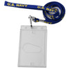 US Navy Tubular Lanyard w/Hard Case Badge Holder