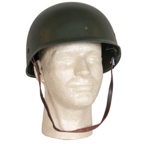 Deluxe M1 Plastic Liner with Suspension & Leather Chin Helmet