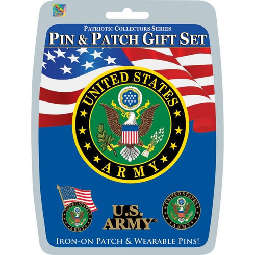 US Army Crest Pin and Patch Gift Set
