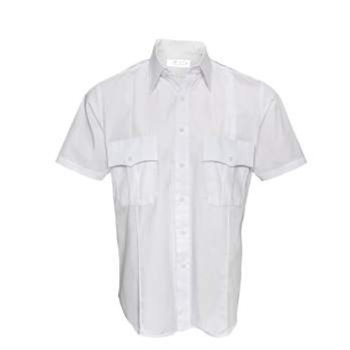 White Short Sleeve Security Uniform Shirt Front