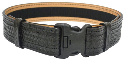 2 1/4" Basketweave Leather Duty Belt