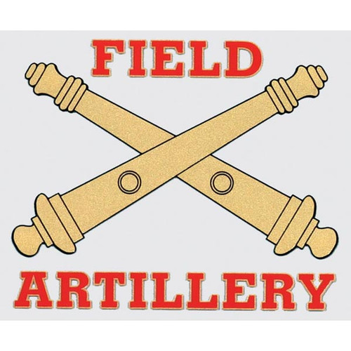 Field Artillery Window Decal 4.75 x 4