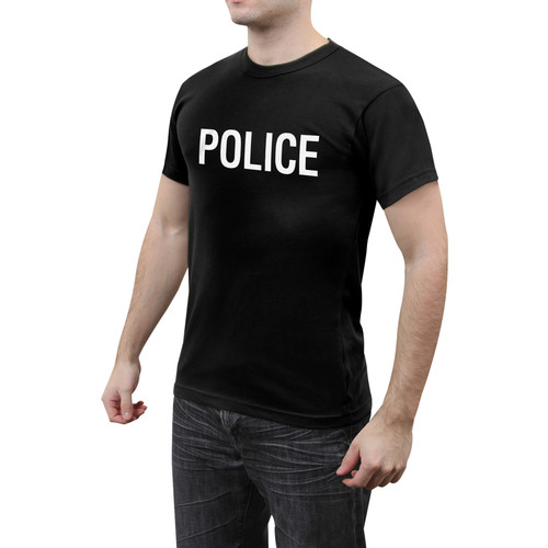 2 Sided Police T-Shirt Left View